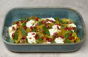 Gegrilde courgettesalade met stracciatella