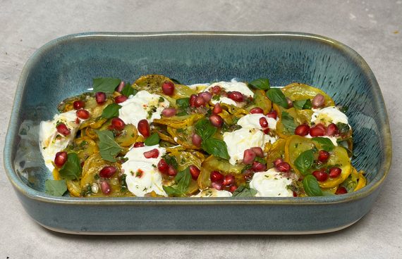 Gegrilde courgettesalade met stracciatella